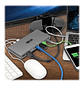 Tripp-Lite Dock 4, USB C, Ultra HD 4K, D-Port,HDMI,VGA, USB AC, GbE, 100W PD - Miniatura 8