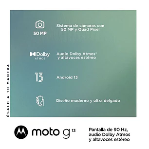 Motorola Moto G13 Celular 6.52 Pulgadas Azul
