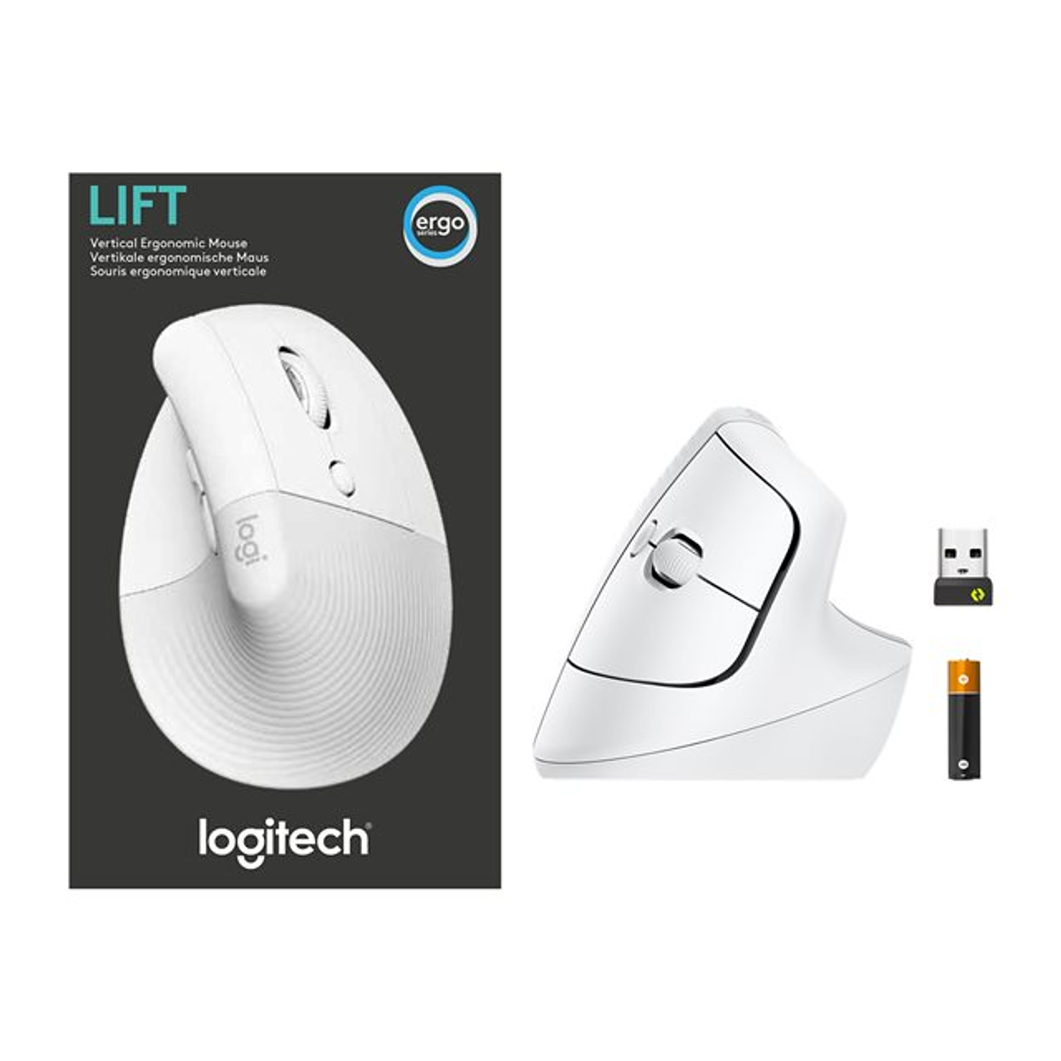 Logitech Lift Vertical Ergonomic Mouse Ergonómico Inalámbrico Color Blanco 5