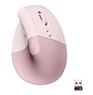 Logitech Lift Vertical Ergonomic Mouse Ergonómico Inalámbricos Color Rosa - Miniatura 1