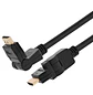 Xtech XTC-606, Cable HDMI 1.8 m Giratorio y Pivotante, 4K, 10.2 Gbps, Negro - Miniatura 1