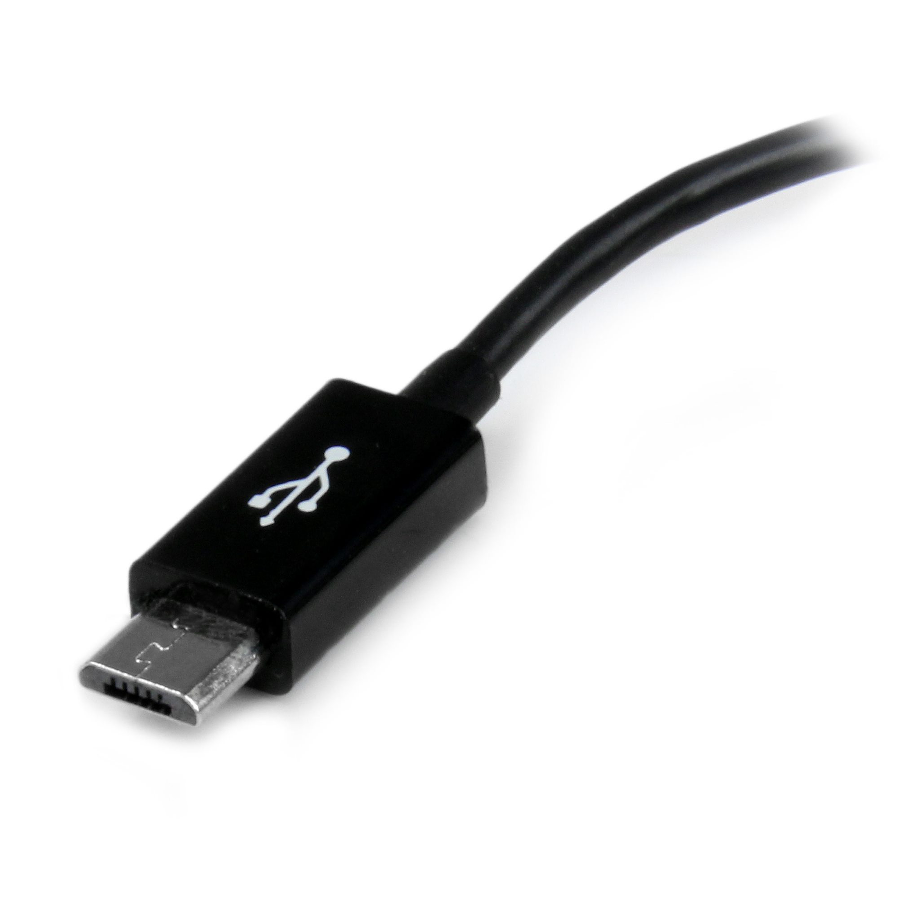 StarTech Cable Adaptador de 12cm Micro USB Macho a USB A Hembra OTG para Tablets Smartphones Negro