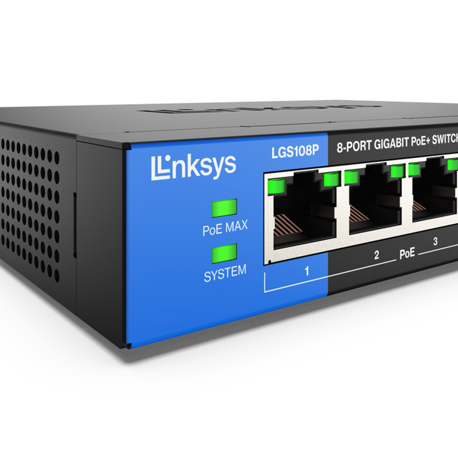 Linksys LGS108P Switch Gigabit PoE+ de Escritorio Empresarial de 8 Puertos 