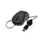 Klip Xtreme Mouse Retráctil  Karbon, Ambidextro, 3 Botones, 1000 DPI,negro - Miniatura 1