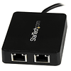StarTech Adaptador de Red USB-C con Dos Puertos Ethernet Gigabit y Puerto Adicional USB (Type-A)