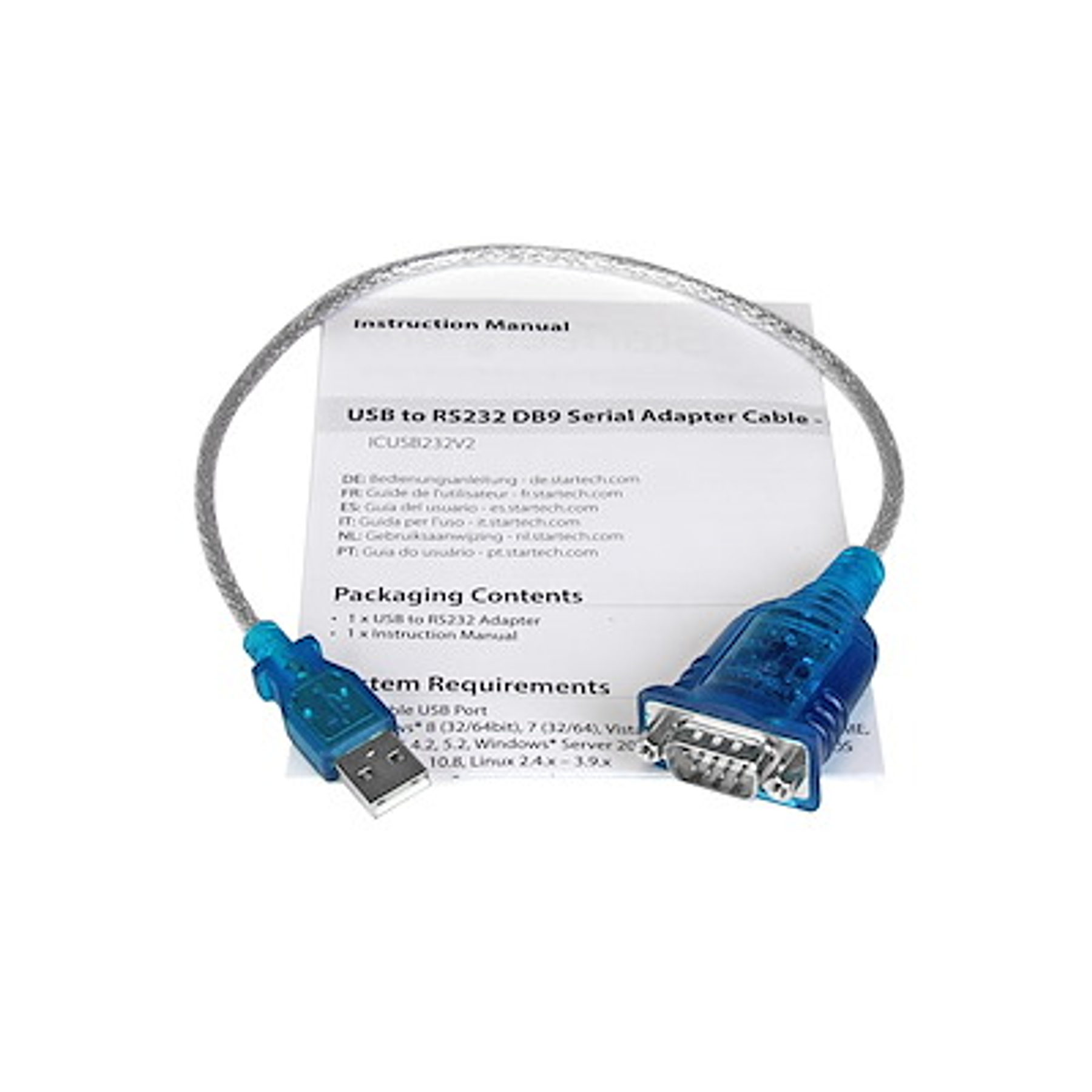 StarTech Cable Adaptador USB a Serial RS232 de 1 Puerto Seri