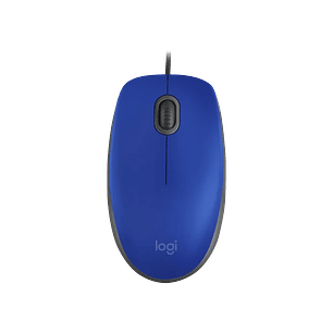 Logitech Mouse Con Cable M110 Silent Color Azul