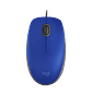 Logitech M110 SILENT Mouse, Tamaño Normal, Confortable, Wired, Click Silencioso, Color Azul - thumbnail 1