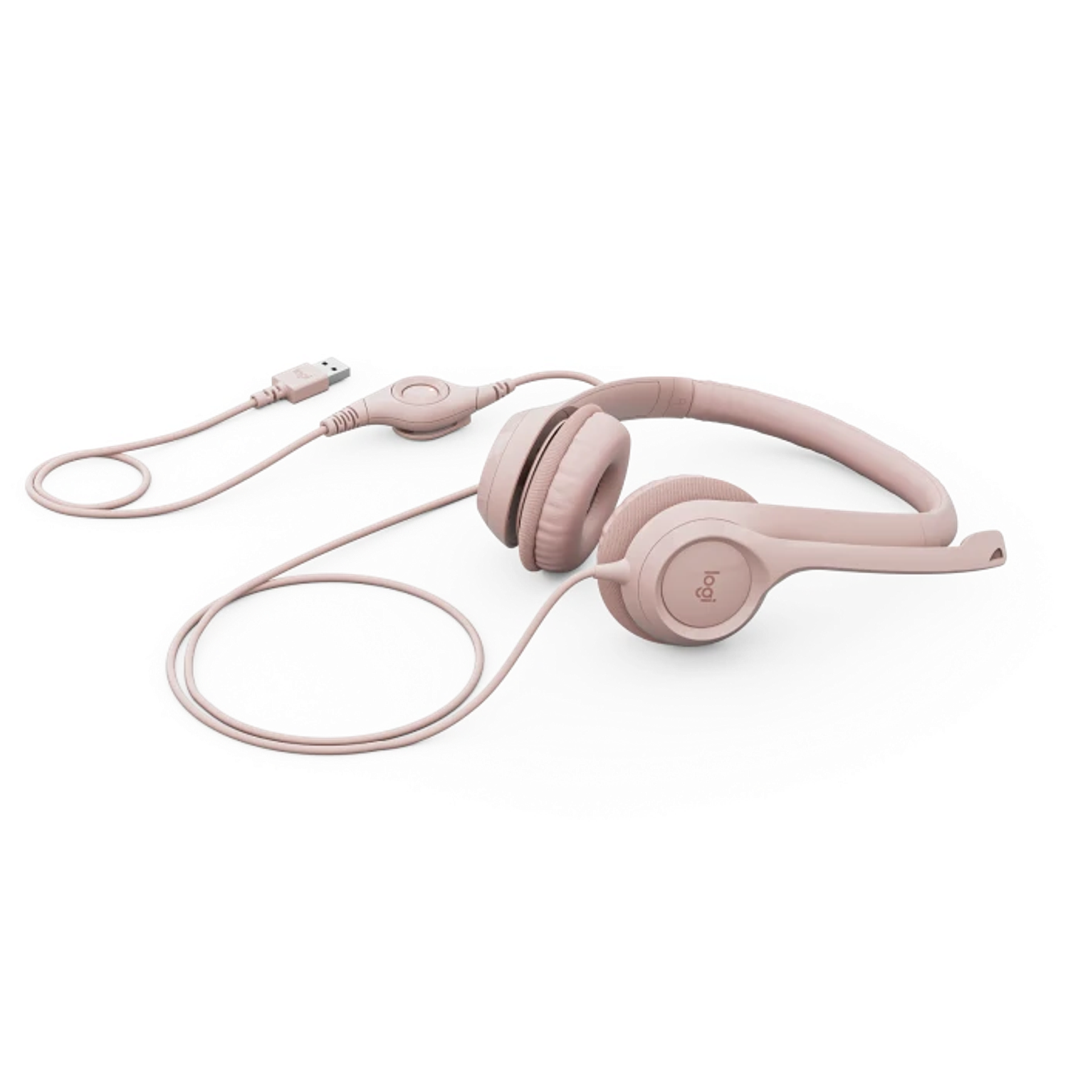  Audífonos con Micrófono, Supresión De Ruido, Color Rosado 2