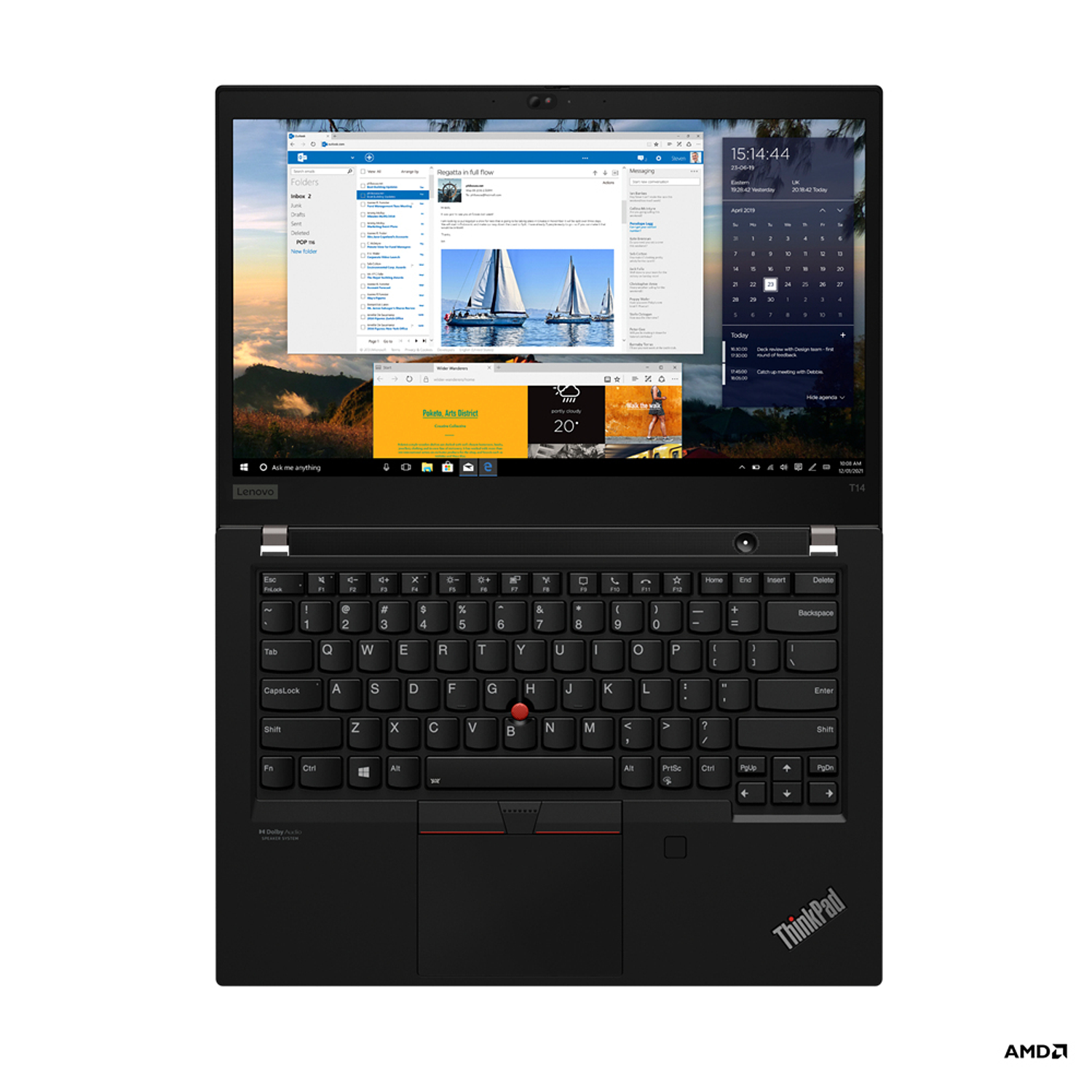 Lenovo ThinkPad T14 Gen 2 Notebook 14 Pulgadas AMD Ryzen 5 Pro 5650U  6