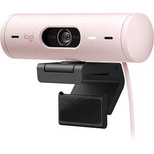 Logitech Brio 500 Cámara Web, Full HD 1080p, Micrófono Integrado, USB-C, Color Rosa