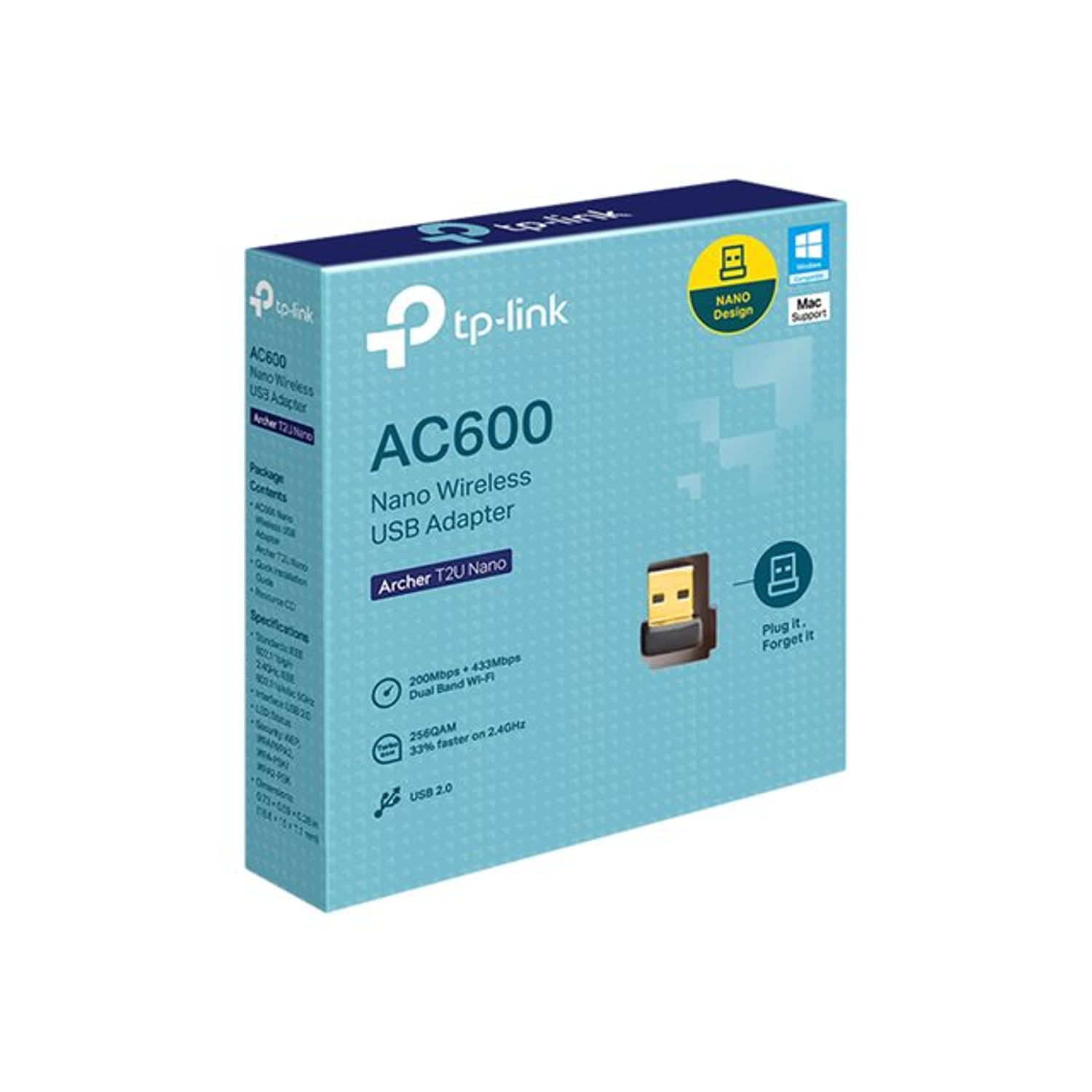 TP-Link Archer T2U Nano Adaptador De Red USB 2.0 Wi-Fi 5 2