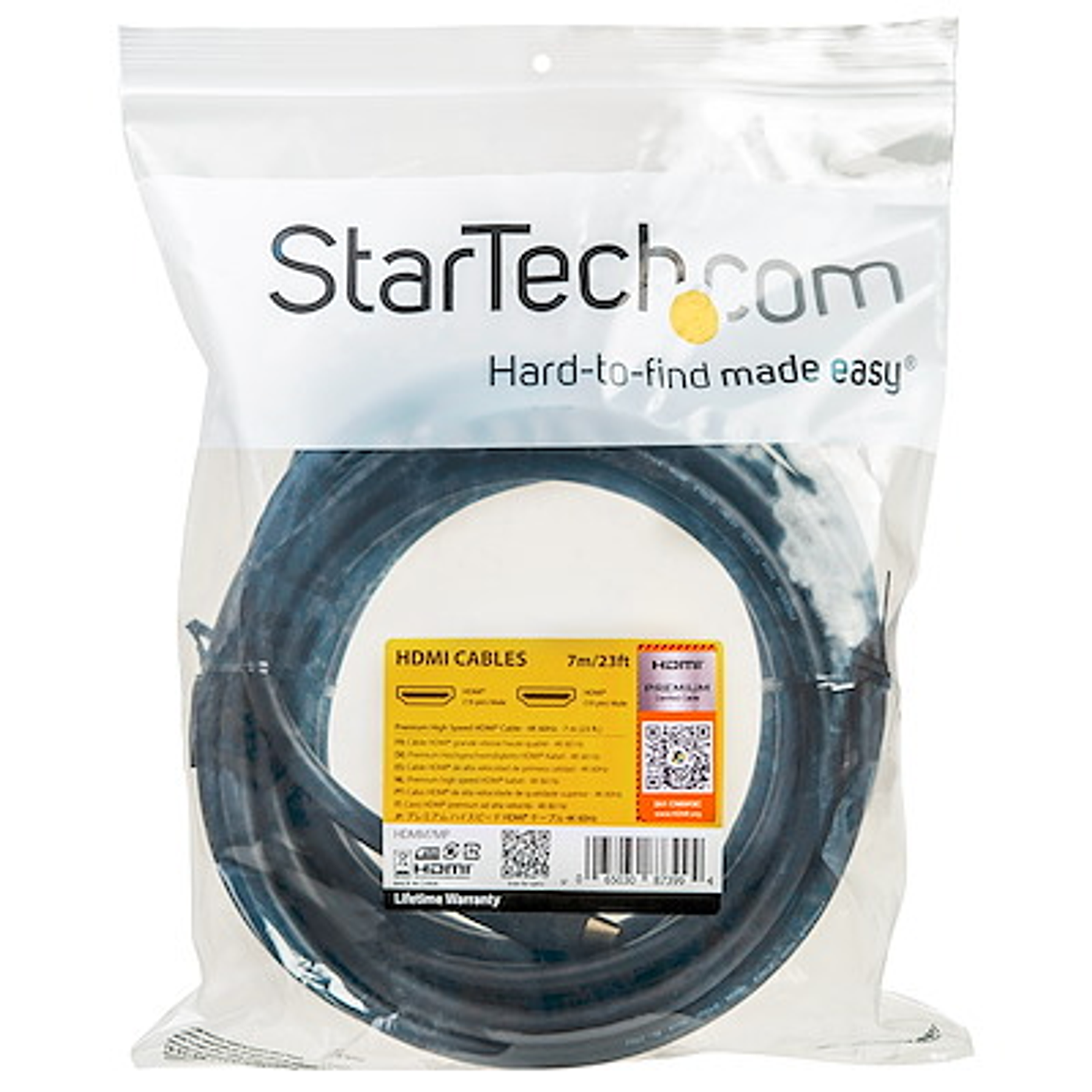 StarTech Cable HDMI 7m 4K 60Hz con Ethernet.