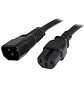 StarTech Cable 1,8m 14 AWG Adaptador Jumper Bridge IEC C14 a IEC C15 Para Servidor UPS - Miniatura 1