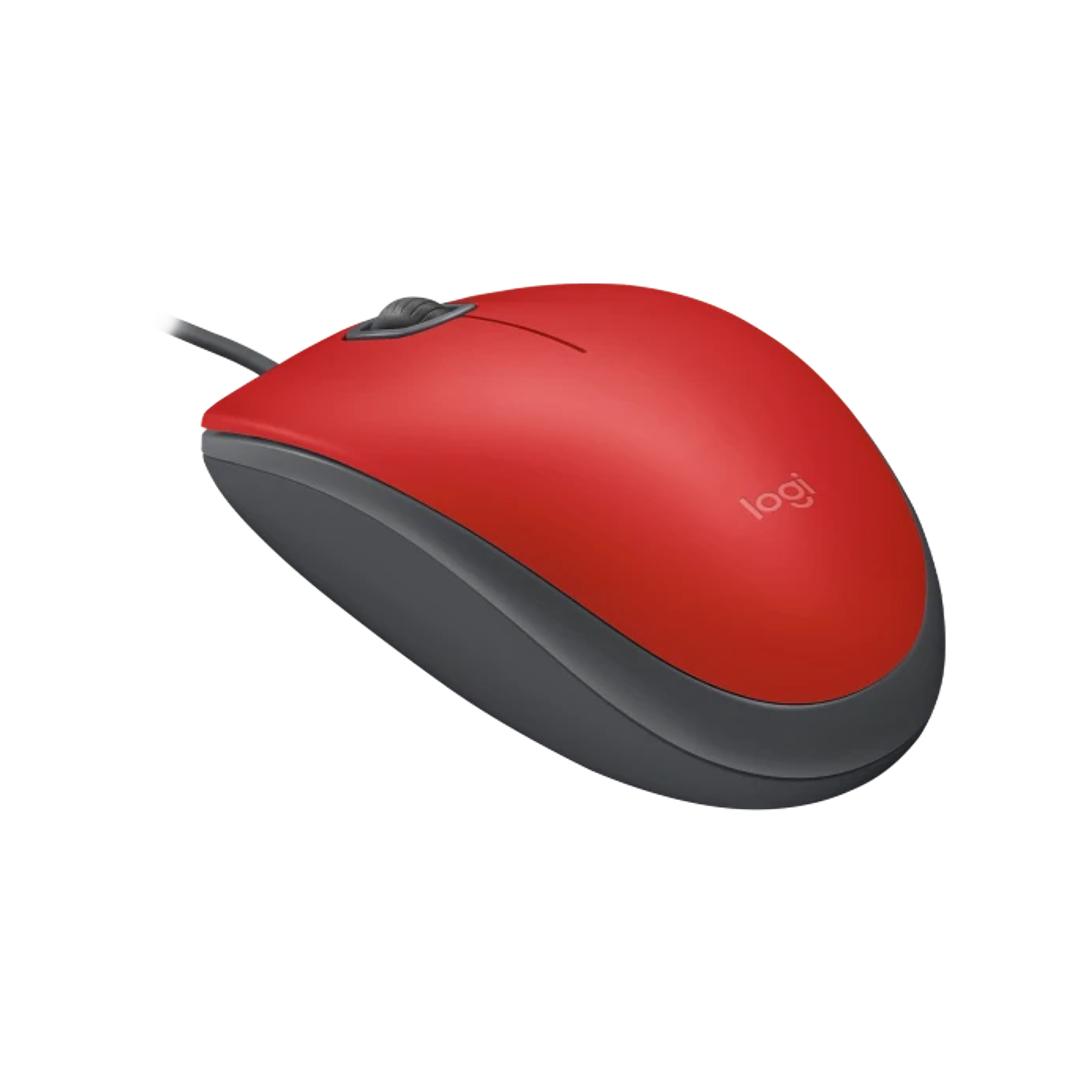 Logitech Mouse Con Cable M110 Silent Color Rojo