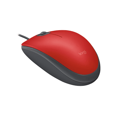 Logitech Mouse Con Cable M110 Silent Color Rojo