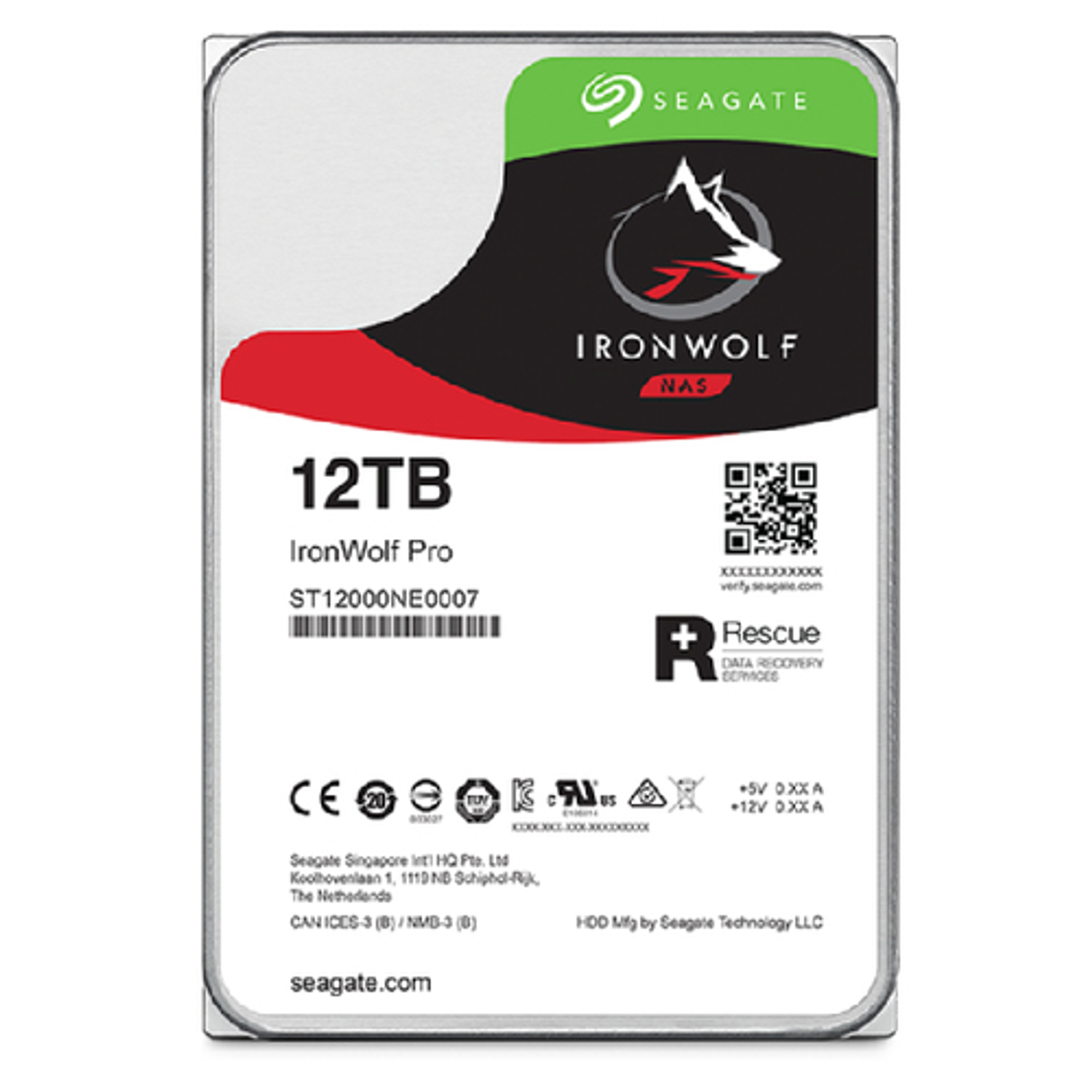 Seagate IronWolf Pro Disco Duro Interno 3.5 12 TB Serial ATA III 4