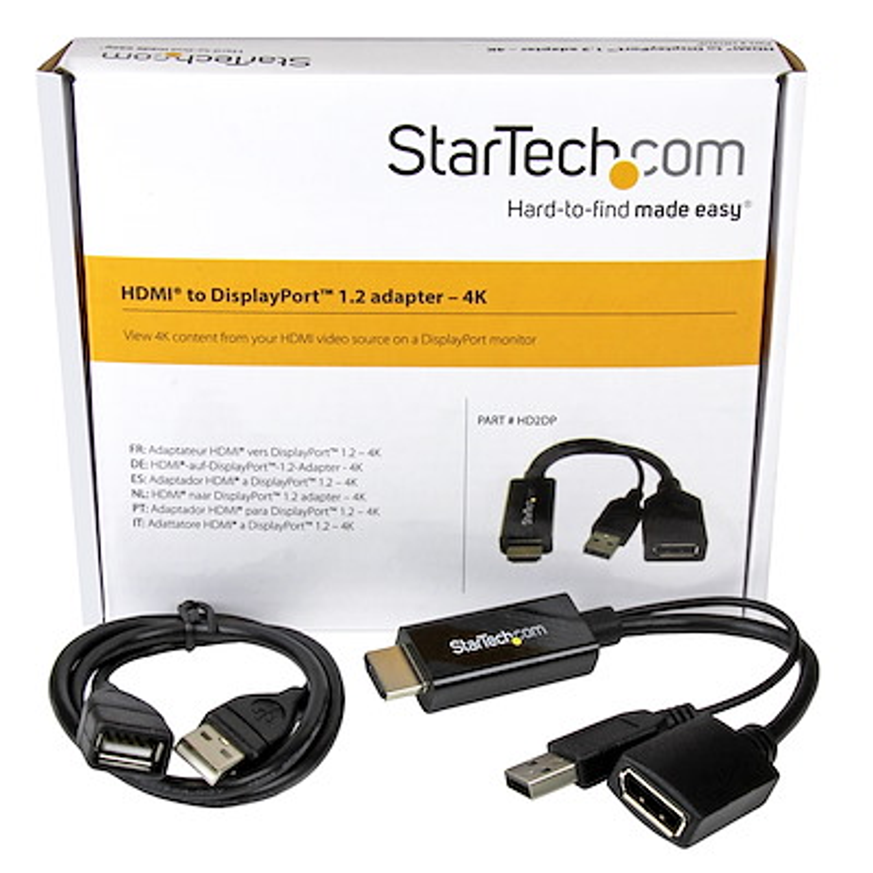 StarTech Conversor HDMI a DisplayPort 4K Convierta su monitor HDMI a DisplayPort con facilidad