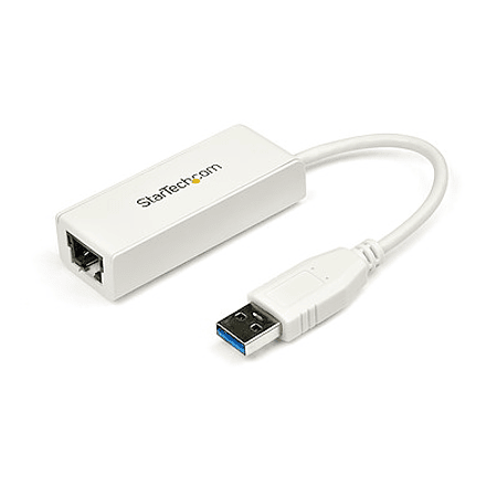 StarTech Adaptador de Red Externa  USB 3.0 a Gigabit Ethernet 1Gbps con Puerto RJ45 Conexión Estable y Rápida en Color Blanco