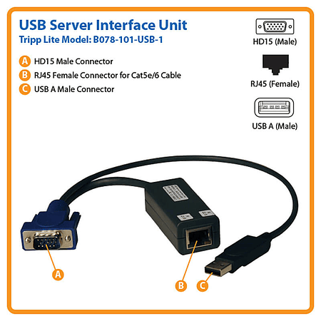 Tripp Lite Unidad de Interfaz para Servidor (SIU) USB NetCommander 