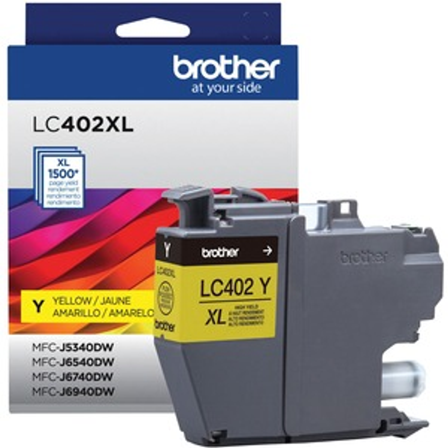Brother LC402XLYS, Cartucho Tinta Amarillo, 1.500 Páginas