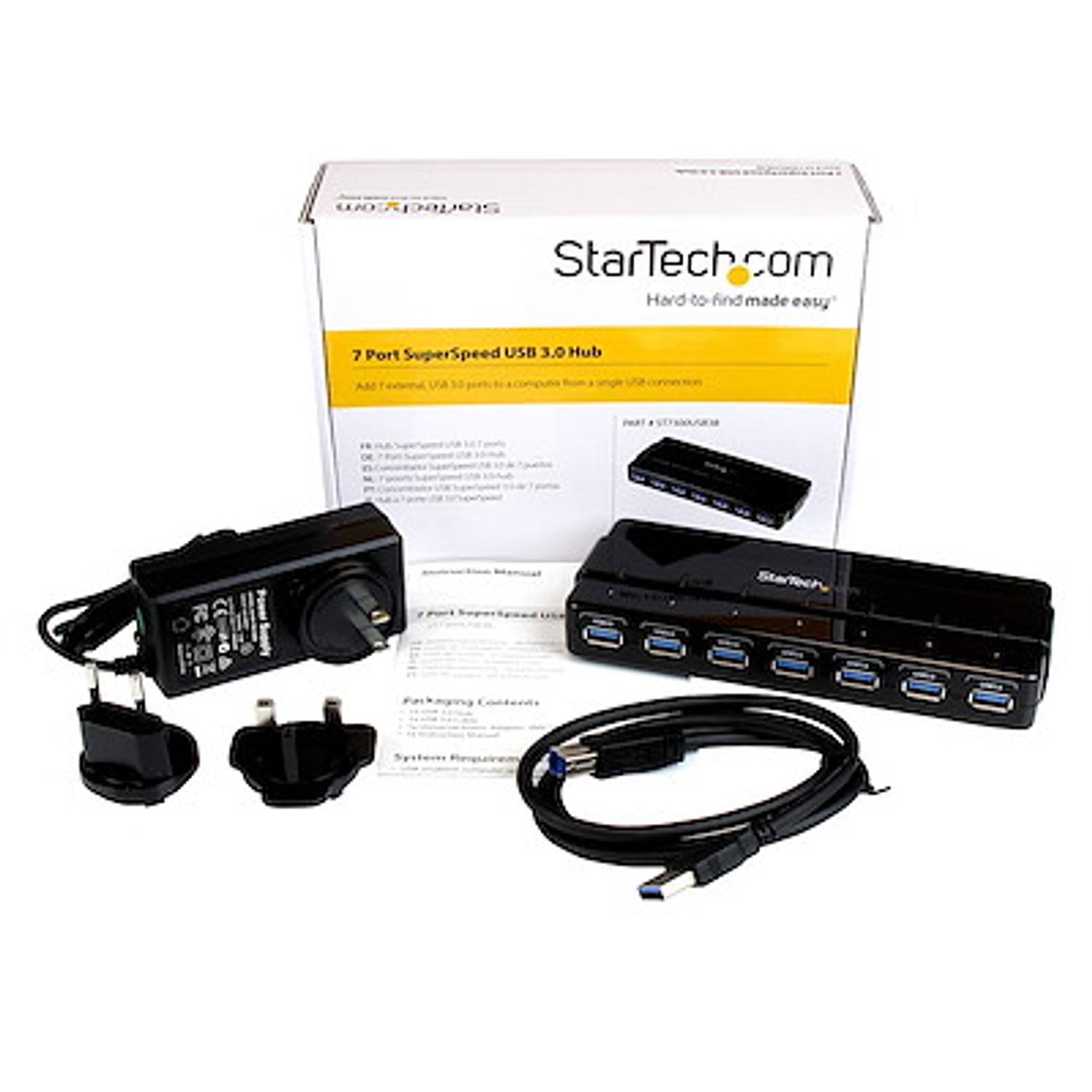 StarTech Concentrador USB 3.0 de 7 Puertos Hub de Escritorio 7