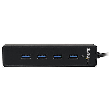 StarTech Hub USB 3.0 4 Puertos, Negro, Portátil y Veloz