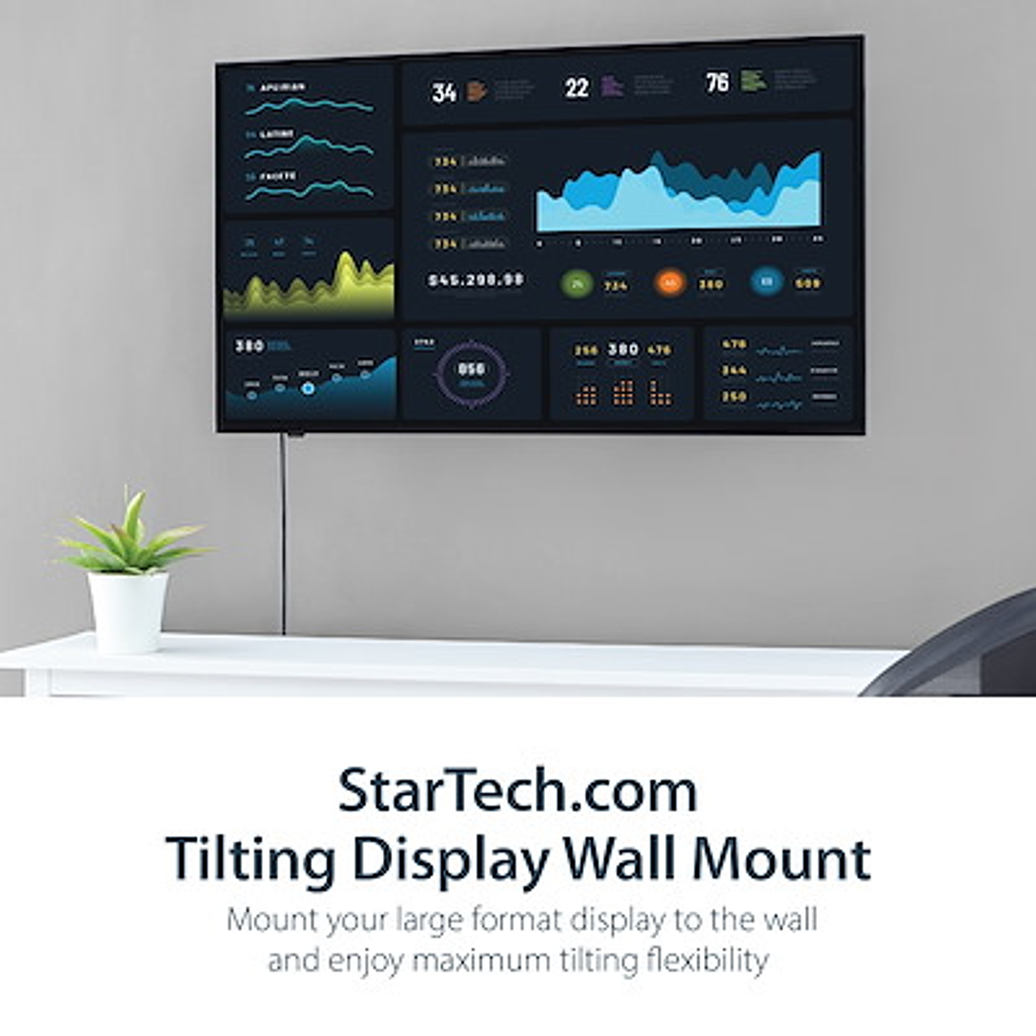 StarTech Soporte VESA de Pared para Televisor o Monitor LCD, LED o Plasma de 32 a 75 Pulgadas 2