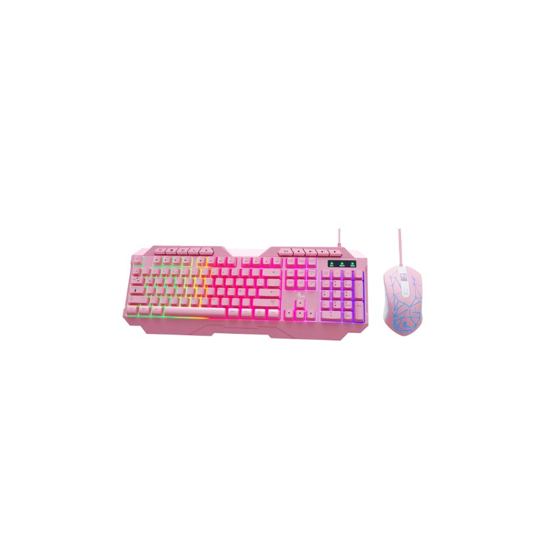 Xtech Kit Teclado y mouse Gaming USB Color Rosa