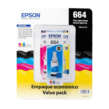 Epson T664520-3P Pack Botellas Tinta Color
