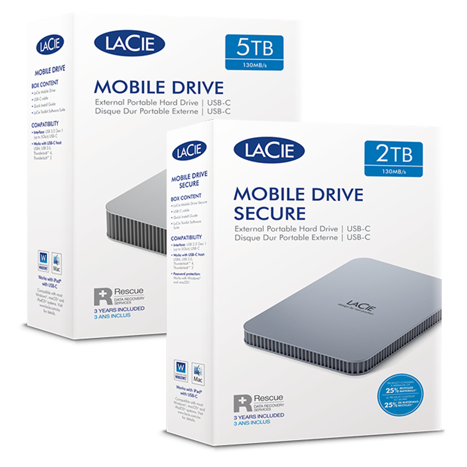 LaCie Mobile Drive STLR4000400 Disco Duro Cifrado Externo 4 TB  3
