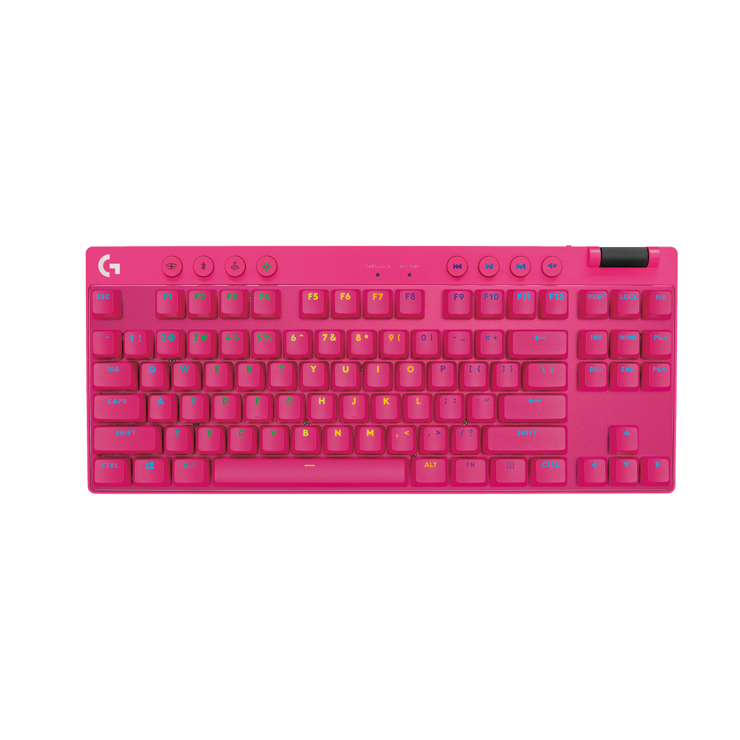 Logitech PRO X TKL LIGHTSPEED Teclado Gamer Inalámbrico, Mecánico, Inglés, Switch GX Brown, Color Magenta 3