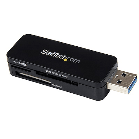 StarTech Rápida transferencia de datos Lector Compacto USB 3.0 para Tarjetas de Memoria Flash en PC y Mac