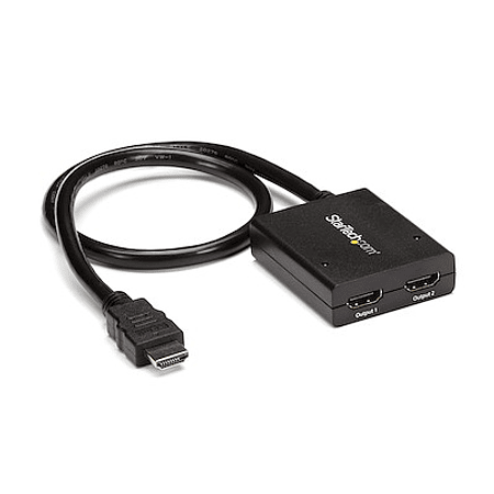 StarTech Divisor HDMI 2 Puertos Duplica Video y Sonido en 2 Pantallas HD/4K Compatible con Audio 7.1 Surround