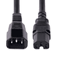 StarTech Cable 91cm 14 AWG Adaptador Jumper Bridge IEC C14 a IEC C15 para Servidor UPS - Miniatura 1