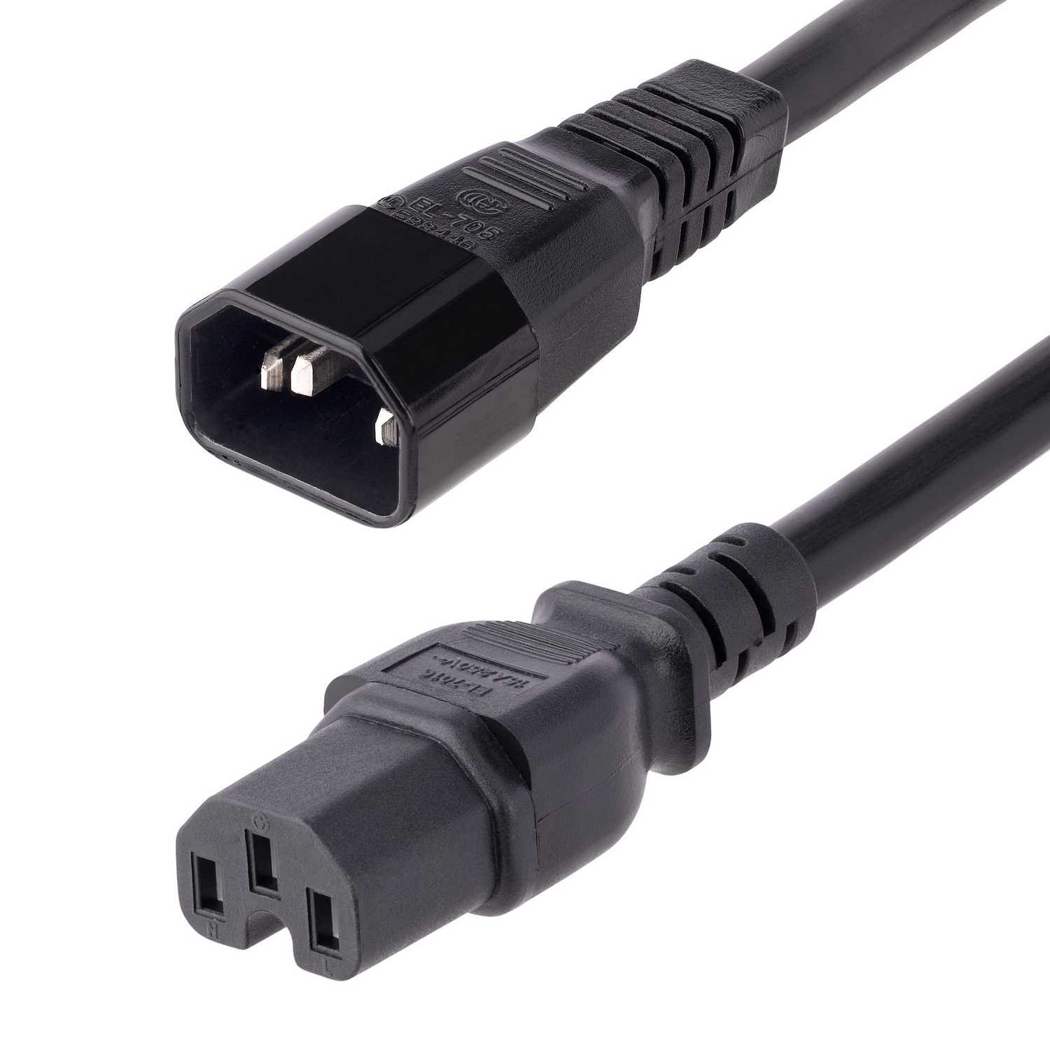 StarTech Cable 91cm 14 AWG Adaptador Jumper Bridge IEC C14 a IEC C15 para Servidor UPS 4