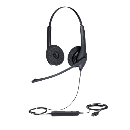 Jabra BIZ 1500 Duo Audífonos Alambricos USB Con Cancelación De Ruido Color Negro