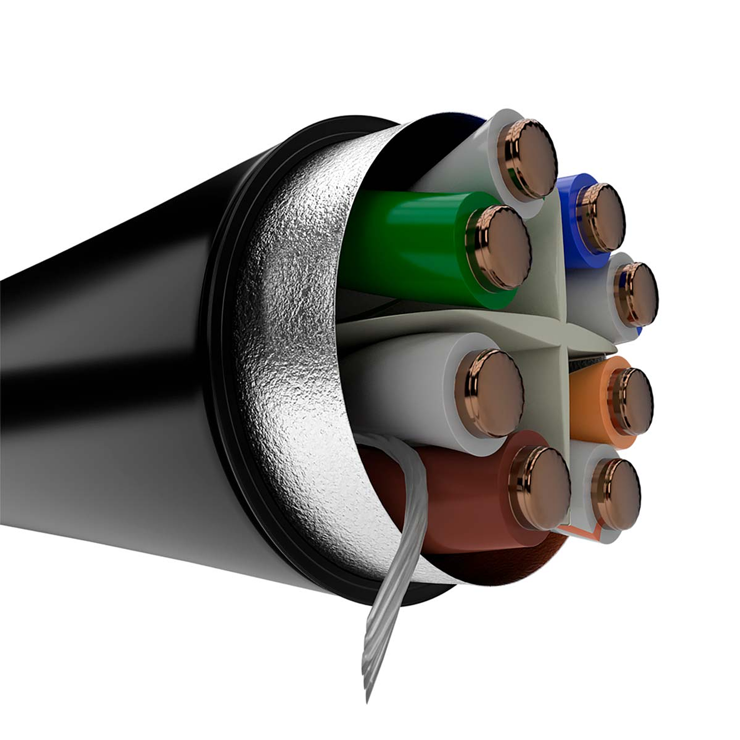 Nexxt Cable F/UTP Cat6 de Exterior Color Negro 2