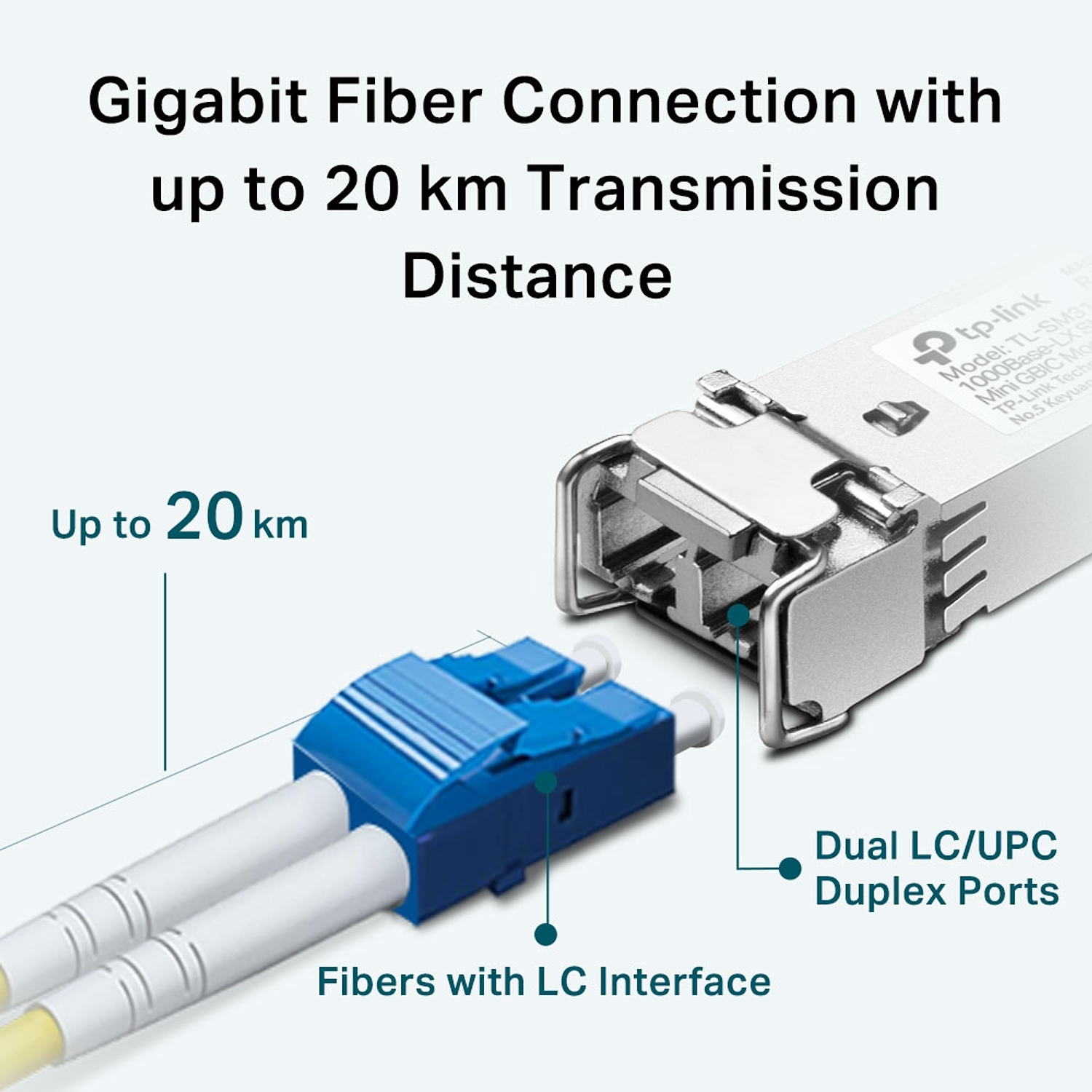 TP-Link TL-SM311LS Módulo de Transceptor SFP (mini-GBIC) Fibra Óptica 4