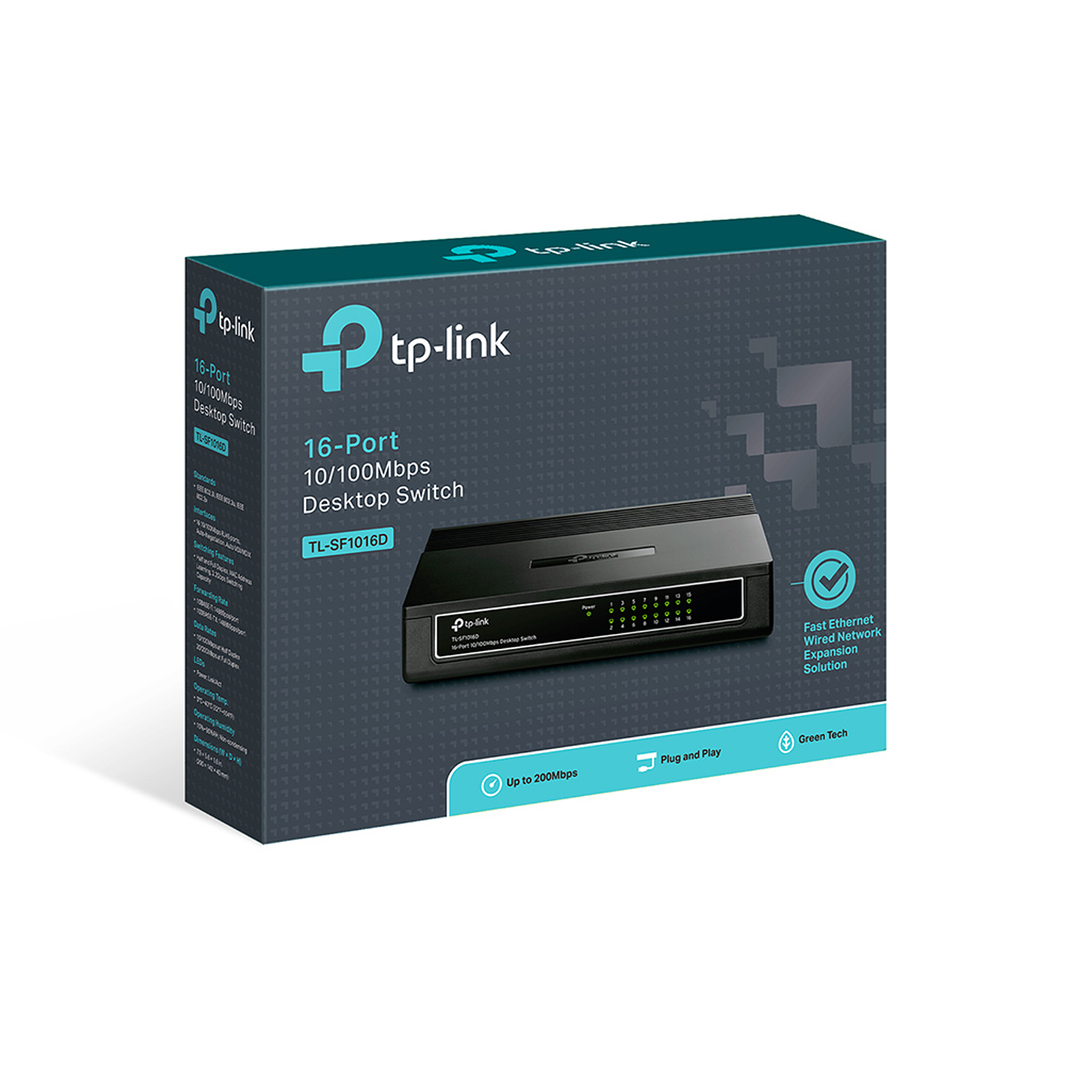 TP-Link TL-SF1016D Switch de 16 Puertos a 10/100Mbps de Escritorio 4