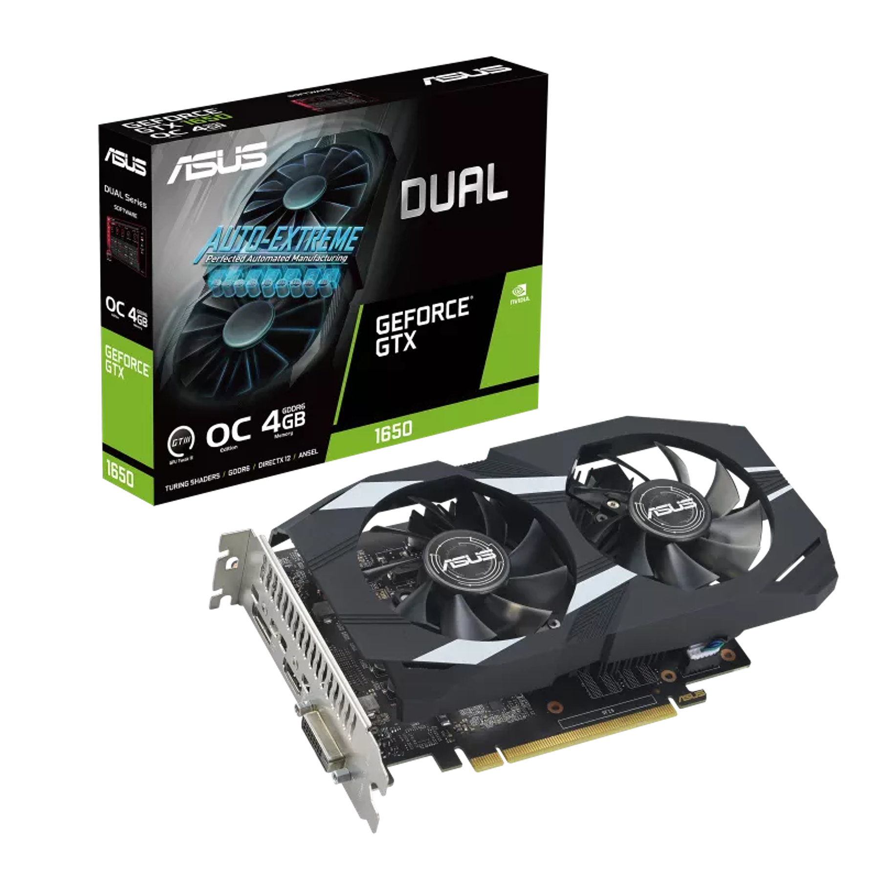 ASUS Tarjeta  Grafica NVIDIA Dual GeForce GTX 1650 OC Edition 4GB GDDR6 EVO