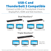 TrippLite U442-DOCK7D-B Docking Station USB-A/C 4K HDMI, DisplayPort, VGA