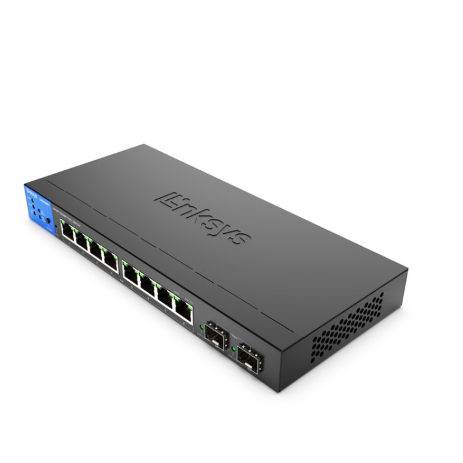Linksys LGS310MPC Switch Gigabit PoE+ Administrado de 8 Puertos con 2 Enlaces Ascendentes SFP 1G de 110 W Compatible con TAA 3