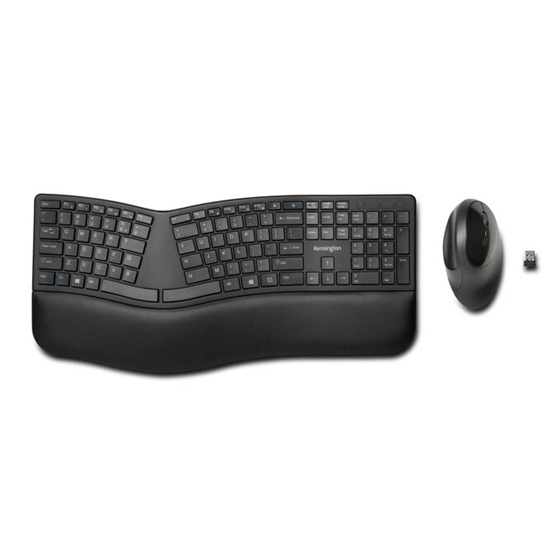 Kensington K75406ES Pro Fit Ergo Teclado y Ratón Inalámbrico Color Negro