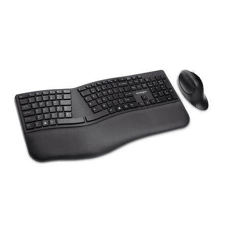 Kensington K75406ES Pro Fit Ergo Teclado y Ratón Inalámbrico Color Negro