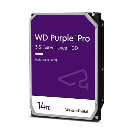 Western Digital Purple Pro Disco Duro para Video Inteligente 14TB 512MB