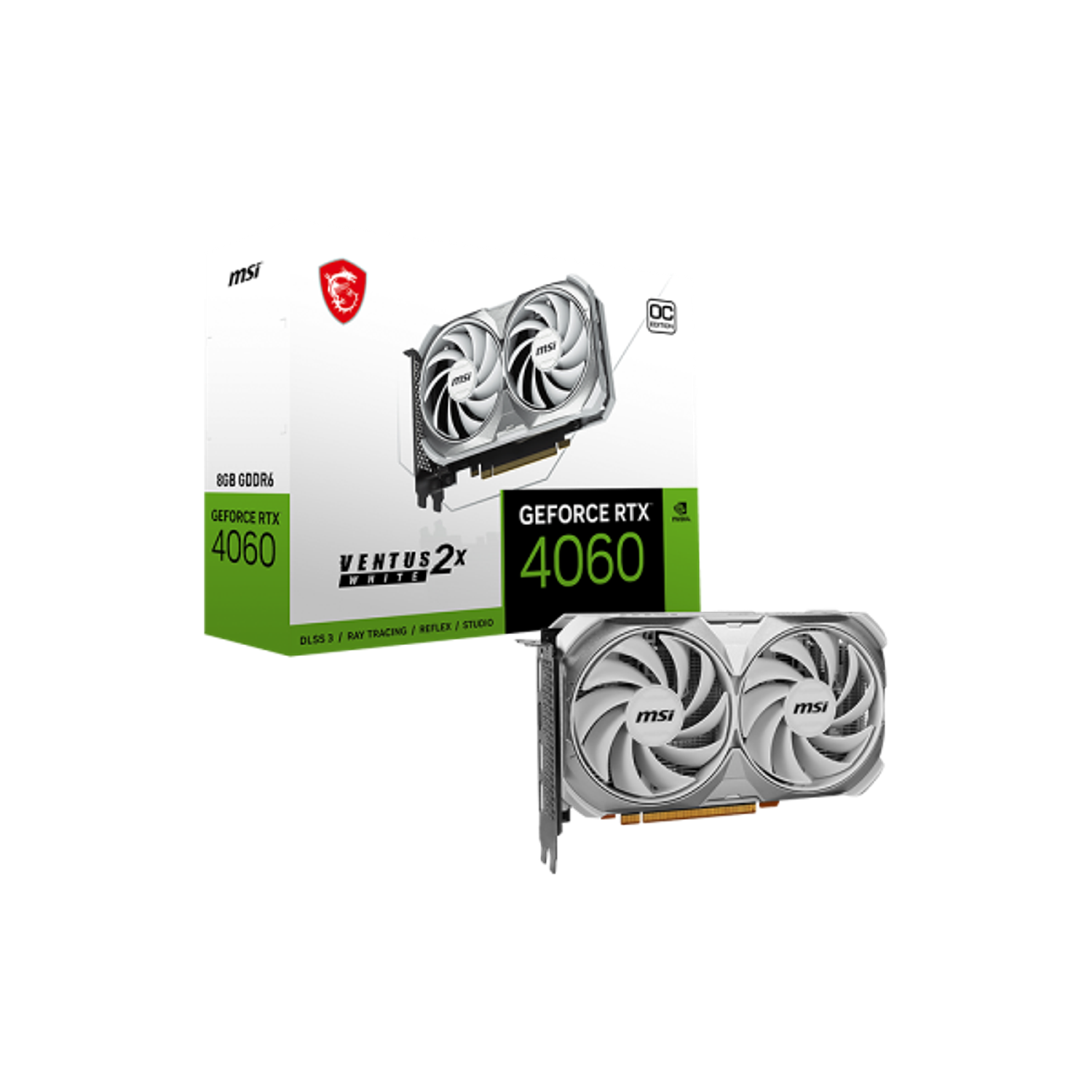 MSI GeForce RTX™ 4060 VENTUS 2X 8G OC Tarjeta Grafica Color Blanco 5