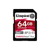 Kingston Canvas React Plus Tarjeta MicroSD 64 GB