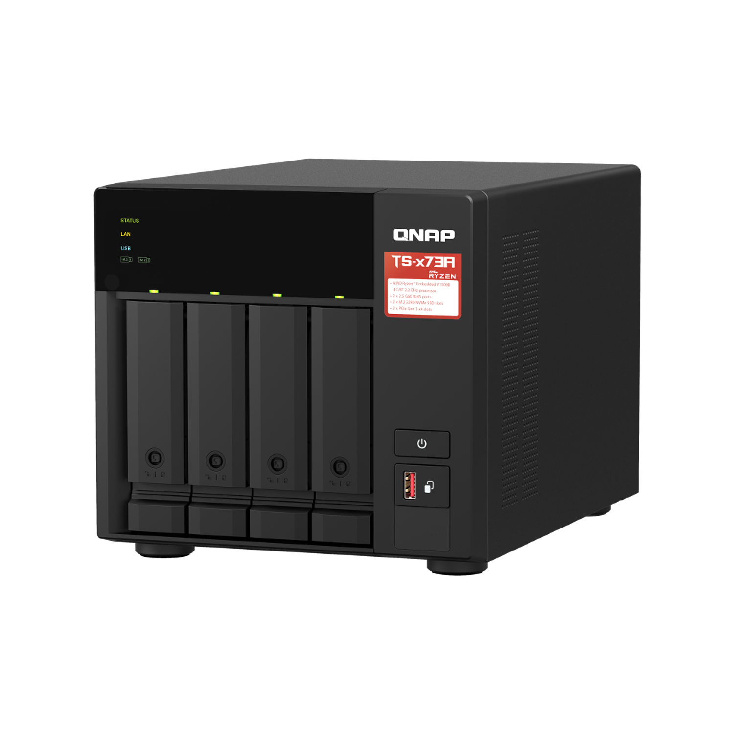 QNAP TS-473A Servidor NAS 4 Bahías Ryzen V1500B 3