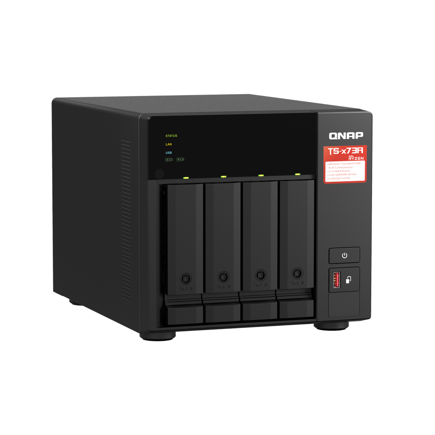 QNAP TS-473A Servidor NAS 4 Bahías Ryzen V1500B 6